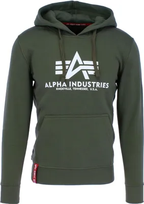 Produktbild von ALPHA INDUSTRIES - Basic Hoody 178312 Print Herren Kapuzenpullover, Größe:M, Alpha Industries Farben:Dark Olive