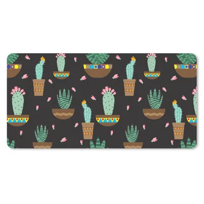 Produktbild von MuchoWow® Mauspad Mousepad Kaktus - Muster - Pflanzen 60x30 cm - Mousepads - Maus Mat - Pad - Mausunterlage - Nachhaltig