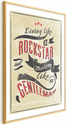 Produktbild von Posterpapier Poster - Rockstar 29.7x42 cm Text m-A-0900-ao-a