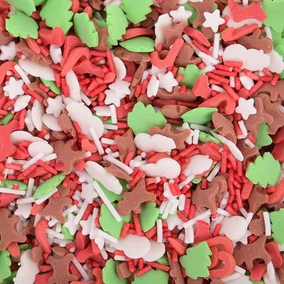 Produktbild von Zuckerstreusel 1kg lustiger Schneemann Konfetti