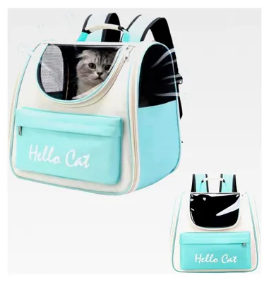 Produktbild von Rucksack für Katzen und Hunde, 37 cm x 25 cm x 34 cm, Tragetasche für große Katzen, Haustierhandtasche und Rucksack, Haustier-Rucksack mit Netzfenster, geeignet für Katzen und kleine Hunde