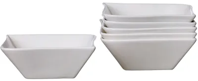6-teiliges Schalen-Set Melodie, Porzellan, weiß, 14 cm