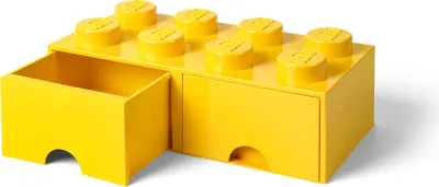 Produktbild von LEGO Brick Drawer (8 Knobs)Bright Yellow, Spielzeug-Aufbewahrungsbox, Gelb, Freistehend, Einfarbig, Rechteckig, Polypropylen (PP)