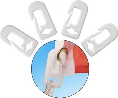 Produktbild von PHENO FLAGS Karabiner-Flaggenhaken 10er Set - einfache Befestigung am Fahnenmast
