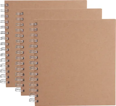 Produktbild von VBS XXL 3er-Pack Fotoalbum KRAFTPAPIER mit weißen Seiten Ringbuch-Album, 20x20 cm