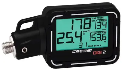 Produktbild von Cressi Digi 2 Konsole Schwarz Schwarz One Size