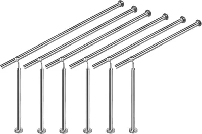 Produktbild von NAIZY Edelstahl Geländer Eingangsgeländer Treppengeländer Handlauf für Treppen Wandhandlauf Außen Innen Treppenhaus - 200cm