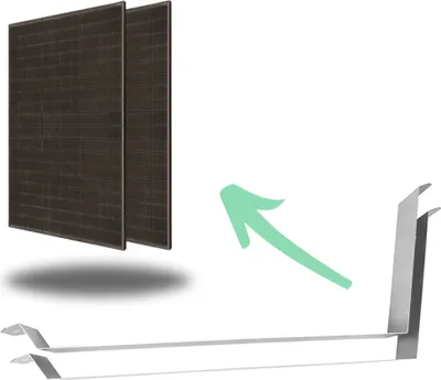 Immagine prodotto di Costruzione del tetto piano Telaio 2-pack per 1 impianto FV verticale/ritratto-2-steun-platdak-ritratto