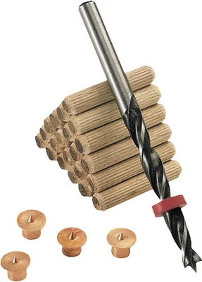 Produktbild von wolfcraft GmbH 1 Dübel-Set, Rund, Holz, 8 mm, 28 Stück(e)