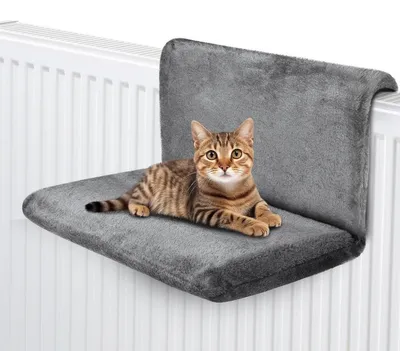 Immagine prodotto di Letto per gatti da termosifone - Amaca da radiatore - 46 x 30 x 25 cm - Grigio