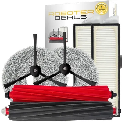 Image de Kit d'accessoires pour Roborock Q Revo Slim : filtres, brosses et tampons de nettoyage (8 pièces)