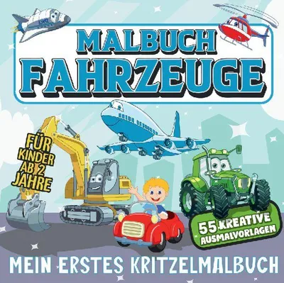 Produktbild von Malbuch Fahrzeuge - Mein erstes Kritzelmalbuch.