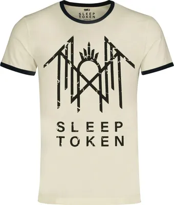 Produktbild von Sleep Token T-Shirt Herren Logo - Ringer Shirt altweiß M