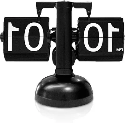 Produktbild von Antike Digitale Flip-Down Uhr mit Vintage-Design, Automatik-Flip, Schwarz
