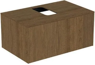 Produktbild von Waschtischplatte CONCA ohne Ausschnitt 802x505mm Walnuss dunkel Walnuss dunkel