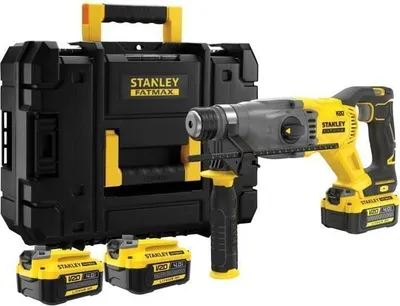 Image de Perforateur sans fil Stanley Fatmax V20 SFMCH900M22-QW, Brushless, 18V, 2 batteries 2 Ah + chargeur 2 A
