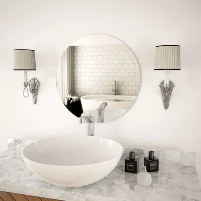 Produktbild von vidaXL Nástenné zrkadlo 50 cm Okrúhle sklo