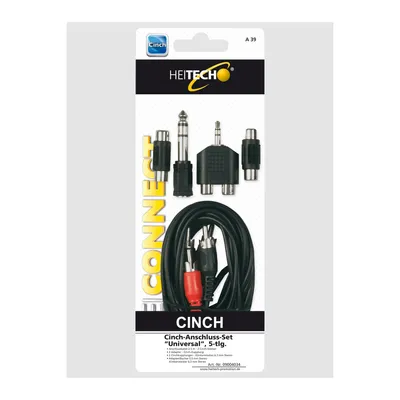 Produktbild von Heitech CINCH-ANSCHLUSS-SET „UNIVERSAL“, 5-TLG.