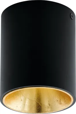 Produktbild von EGLO LED Deckenleuchte Polasso, Deckenlampe aus Metall in Schwarz und Gold, Wohnzimmerlampe warmweiß, Ø 10 cm