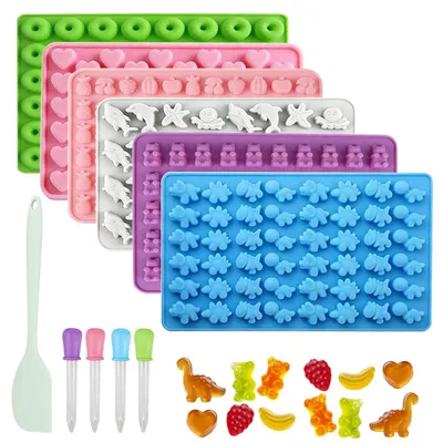 Produktbild von yolzhxe 6 Stück Gummibärchen Form, Silikonformen Gummibärchen