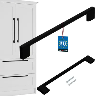 Produktbild von KOTARBAU® Möbelgriffe Schwarz 221 mm Griffe Möbel ZnAl Schrankgriffe Griffe Küchenschränke Küchengriffe Schubladengriffe Möbelgriffe Küchenschrankgriffe Schranktürgriffe Möbel Stangengriff