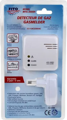 Zdjęcie produktu dla Phyto - Detektor Gazu (12V + Adapter) - Mtg3000H