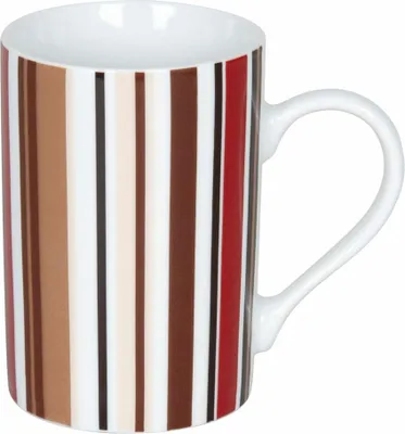 Image de Könitz Coffee Code Lengthwise Mug, tasse, tasse à café, porcelaine, rayée, 240 ml, 11 1 003 2351