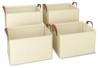 Zdjęcie produktu dla Omgoods - Zestaw 4 składanych koszy do przechowywania ubrań