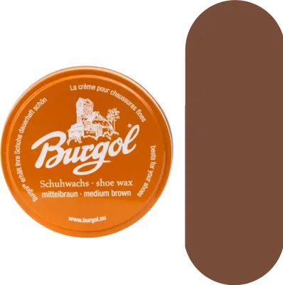 Produktbild von Burgol Schuhwachs  - Schuhpolitur für Hochglanz und Schutz - 100ml -  (022) Mittelbraun
