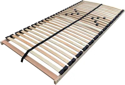 Produktbild von Lattenrost MS zerlegt zur Selbstmontage - Lattenrahmen 90 x 200 cm mit 28 Leisten - Härtegrad verstellbar