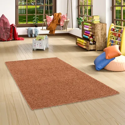 Produktbild von Kinder und Jugend Hochflor Langflor Shaggy Teppich Fluffy Kids Orange, Größe:160x230 cm