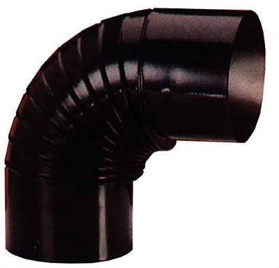 Productafbeelding van Exojo ovenbuis, 90° bocht, 150 mm, Vitrif Schwarz