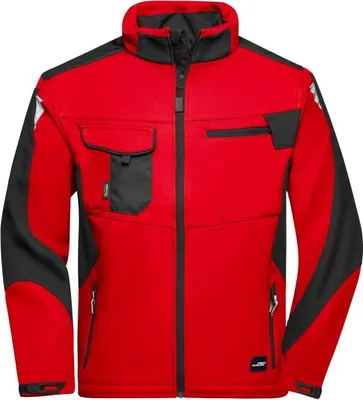 Produktbild von Workwear Softshell Jacket - STRONG - red/black, Gr. 3XL