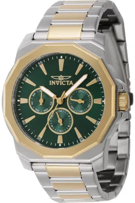 Zdjęcie produktu dla Invicta Speedway 46847 Zegarek Męski - Mechanizm Kwarcowy - Stal Nierdzewna z Zieloną Tarcza - 42 mm