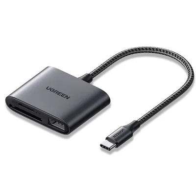 Produktbild von UGREEN USB-C to SD/TF + USB 2.0 Memory Card Reader