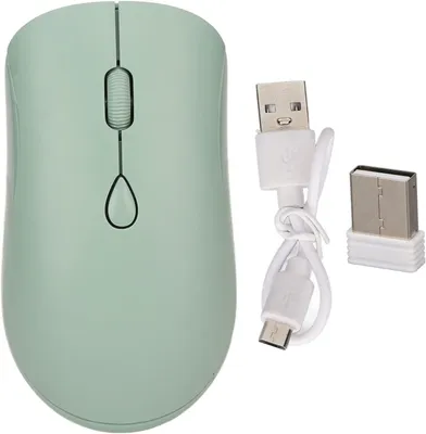 Produktbild von Bluetooth-Maus, Dual-Modi, Bluetooth 5.2 und 2,4 G, Kabellose 1600-DPI-Computermaus mit USB-Empfänger, Wiederaufladbare Leise Maus
