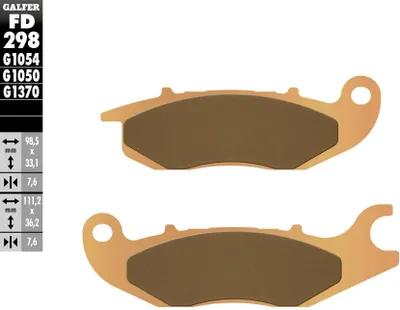 Immagine prodotto di PASTIGLIE FRENO KH375, METALLICHE (ORO), PER ANTERIORE, ADATTE PER: HONDA CBR125 dal '04-, CBF125 dal '09-, CRF250 RALLY dal '17, SUZUKI GSXR1