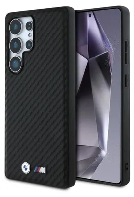 Obrázok produktu pre BMW Leather Carbon MagSafe Samsung Galaxy S25 Ultra black