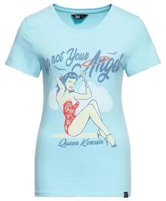 Produktbild von Queen Kerosin T-Shirt - I'm Not Your Angel Sky Blue 4XL