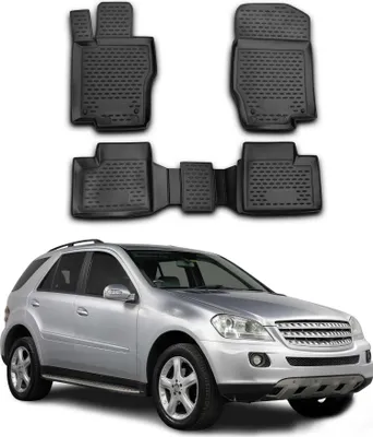 Obrázek produktu pro 2005-2011 Mercedes třídy M W164 Podlahové rohože TPE černé 4 ks
