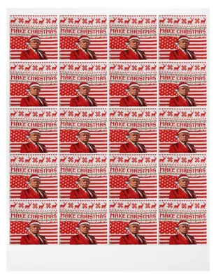Produktbild von Weihnachtsgeschenkpapier mit Weihnachtsmann- und Schneemannmotiven, dekorative Geschenkverpackung, festliche Partydekoration für Zuhause