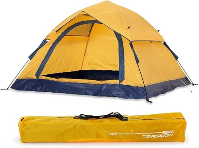 Produktbild von Camping Zelt | Leichtes Pop Up Wurfzelt | 2-3 Personen Kuppelzelt | Trekking & Festival Igluzelt | Sekundenzelt Wasserdicht 210x190x110cm | Ideal auch als Strand Wind- & Sonnenschutz
