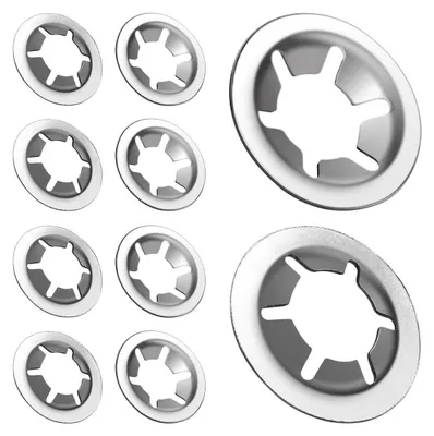 Productafbeelding van Starlock Sluitringen - Borgringen Klemringen - Bevestigen Machines - Roestvrij Staal A2 - M4 - Zilver
