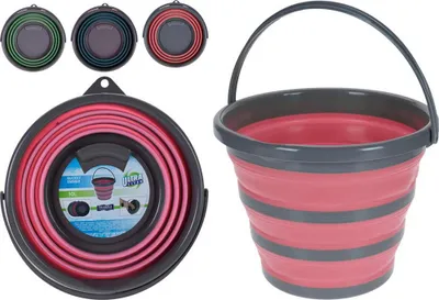 Obrázek produktu pro Silikonové skládací vědro s rukojetí 10l
