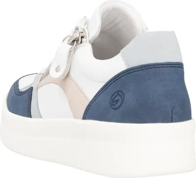 Immagine prodotto di Sneaker Remonte da donna in pelle liscia con zip D0J01, misura:40 EU, colore:Blu