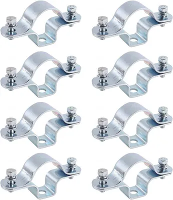 Imagen del producto de Abrazaderas de 34 mm, de acero galvanizado, 10 unidades, para sistemas de calefacción y ventilación