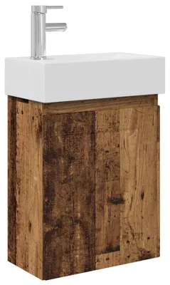 Immagine prodotto di vidaXL Mobile da bagno con rubinetto in legno invecchiato