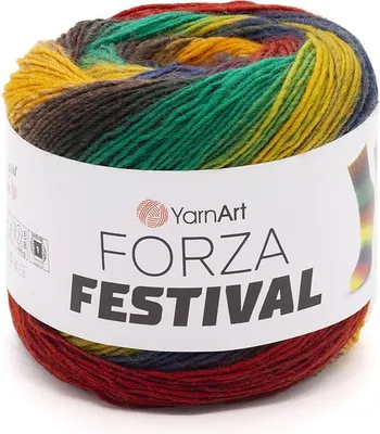 Obrázek produktu pro YarnArt Forza Sock Wool Festival, superjemná, vysoká kvalita, 100g, teplá, univerzální, barevná