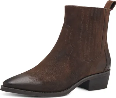 Produktbild von MARCO TOZZI Damen Stiefelette Cowboy Western Boot spitz 2-25080-41, Größe:39 EU, Farbe:Braun