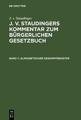 Produktbild von Alphabetischer Gesammtregister